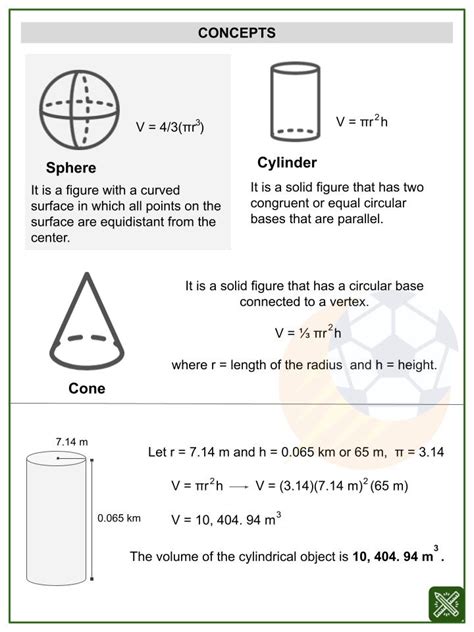Multiply the area of the base times the height. . Volume of cones cylinders and spheres worksheet pdf